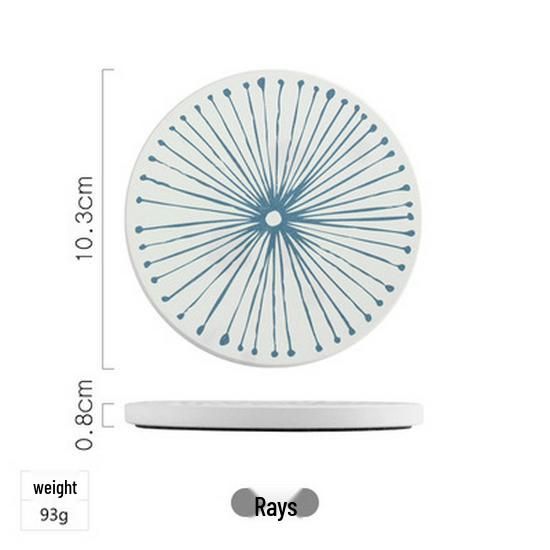 In-stock Ins Style Natural Diatomaceous Earth Quick-Dry Anti-Slip Coaster and Heat-Resistant Pad