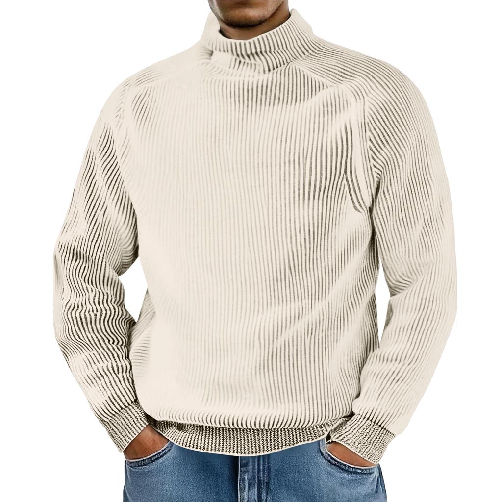 Men's Loose-fitting Casual Round Neck Long-sleeved Knit Top