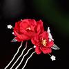 Silk Flower Hairpin: Traditional Hanfu Hair Accessory