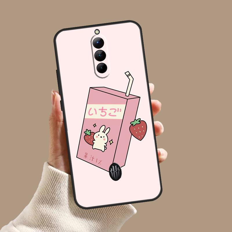 Cute Strawberry Milk Box Case For ZTE Nubia Red Magic 10S 9S 8S 8 9 10 11 Pro Plus 6 7 6S 7S Pro 5G 6R 10 Air Cover