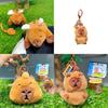Capybara Cartoon Plush Wallet Earphone Bag Keychain Small Pendant Decorations