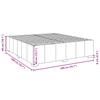 Bed Frame without Mattress Light Grey 200 x 200 cm Fabric
