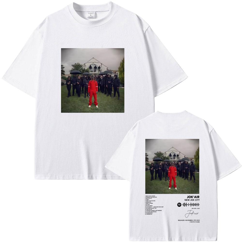 Rapper Jokair New Jok City Album Merch Tshirt Unisex Women Hip Hop Oversized T Shirt Male Fashion Hot Sale Short Sleeve Streetwear