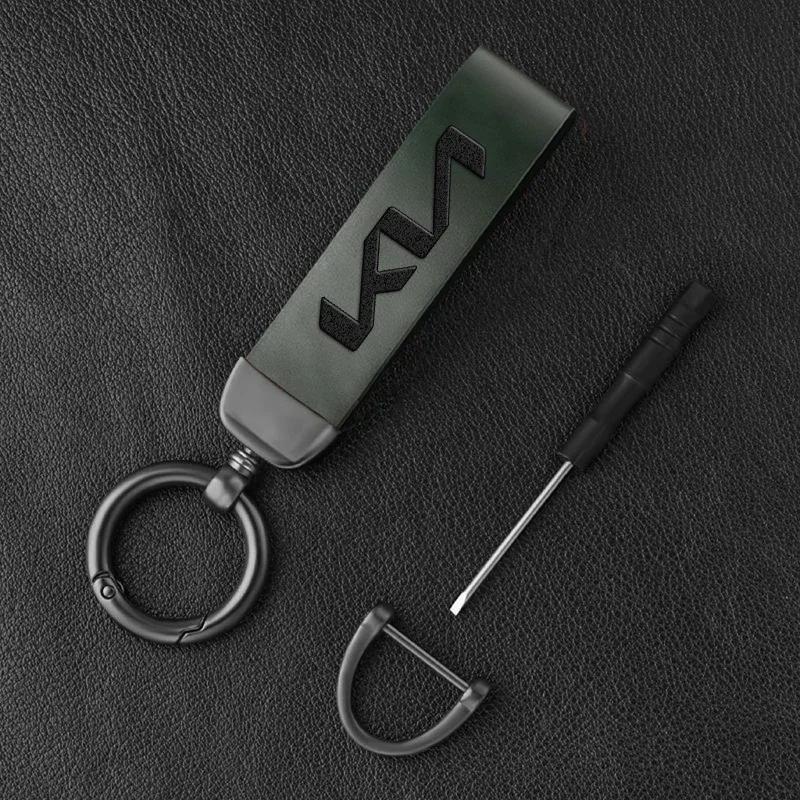 Car Logo Keychain Decoration Pendant Key Ring For Kia Sportage Carnival Seltos Sorento Rio Borrego Ceed Forte K3 K4 K5 K7 K9 EV3 Gbnkr30