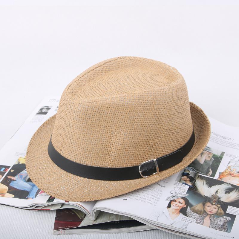 Parent-child Sun Hat Summer Sun Hat Men's Straw Sun Hat Children's British Top Hat Performance Jazz Hat