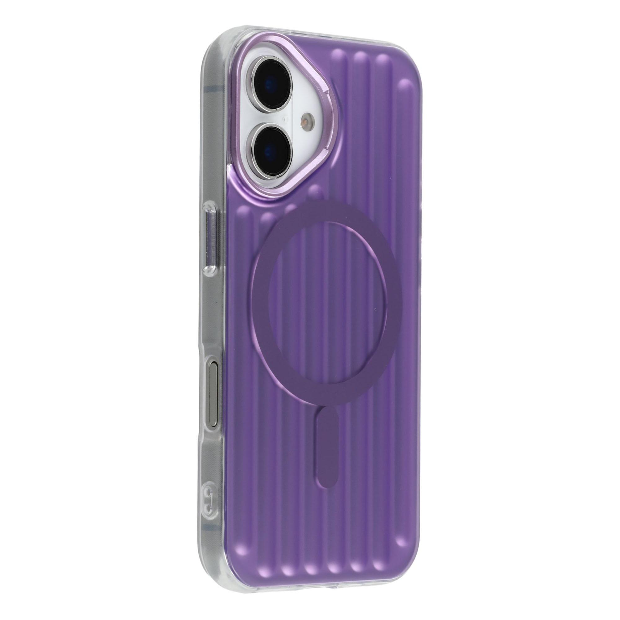

For iPhone 16 Case Compatible with MagSafe Luggage Texture IMD TPU Phone Back Cover