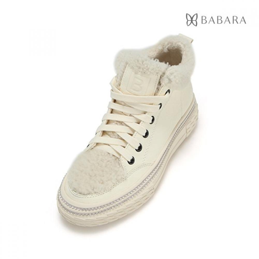 Barbara Fleece Mid Top Women Sneakers Bbc620wt white250 18284₽