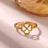 Summer Waterproof Gold Color Rose Ring For Women Romantic Sun Daisy Flower Anillos Stainless Steel Rings Party Elegant Gifts