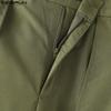 INCERUN Men Zip-up Elastic High Waist Trousers Casual Long Wide Legs Pants