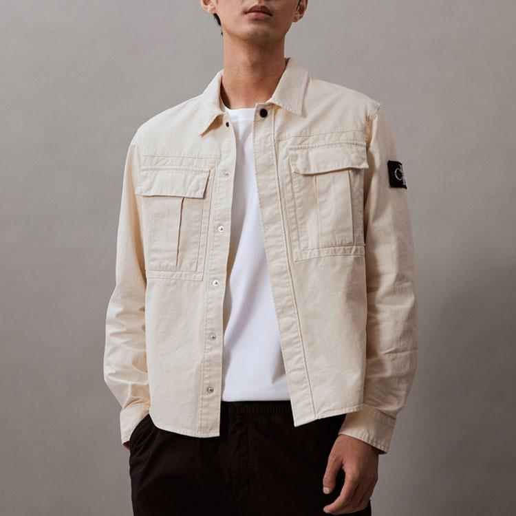 CALVIN KLEIN Shirt Men's Oat Milk ZM02741-ACI