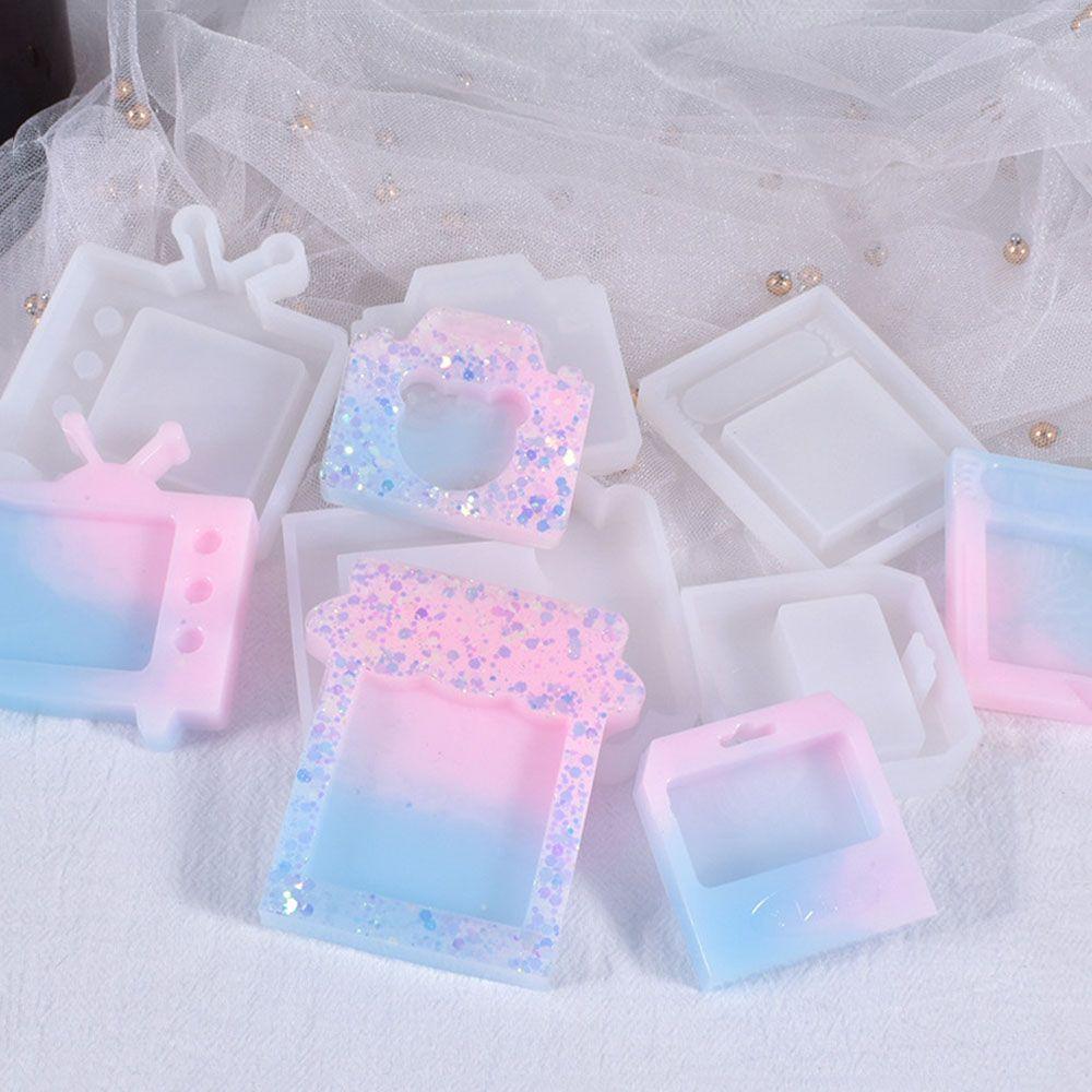 DIY Craft Epoxy Resin Cake Mold Funny Shaker Silicone Mold TV/Hanging Sign/House/Game Card/Camera Quicksand Shaker Mold