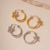 Stainless Steel Knotted Round Ear Cuffs: Elegant and Versatile High-End Jewelry