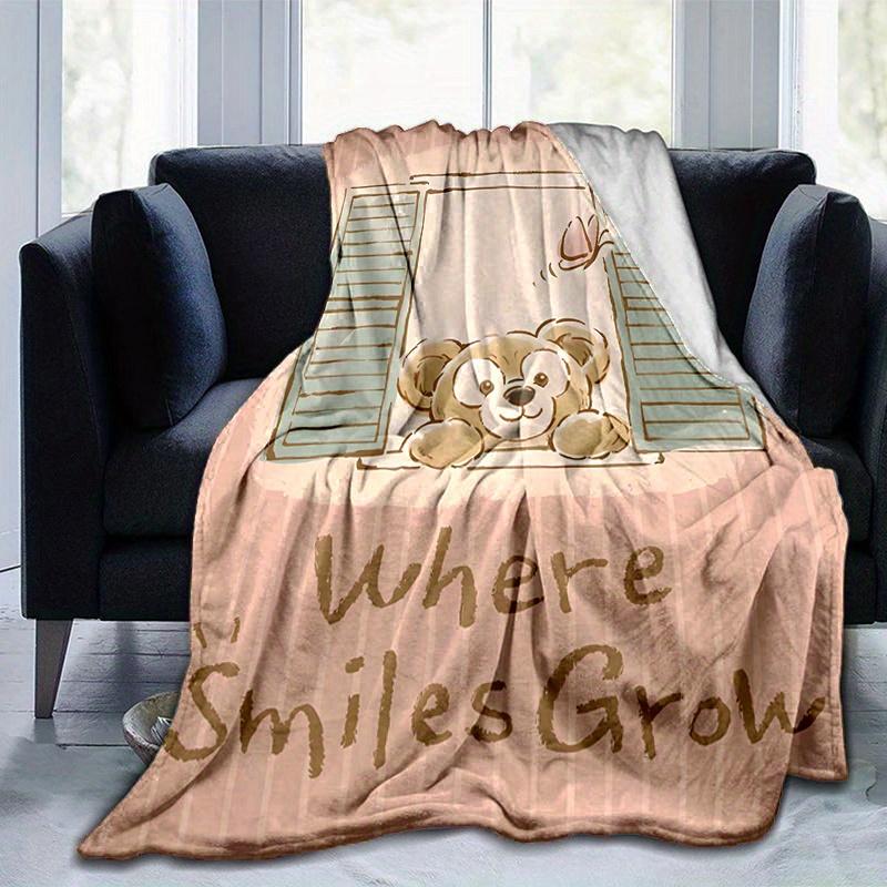 1pc, Duffy (11) Cozy Flannel Throw Blanket, Perfect Gift for Bedroom, Living Room, Travel, Camping, Car, Beach, Office Naps, Ideal Sofa Blanket, Outdo