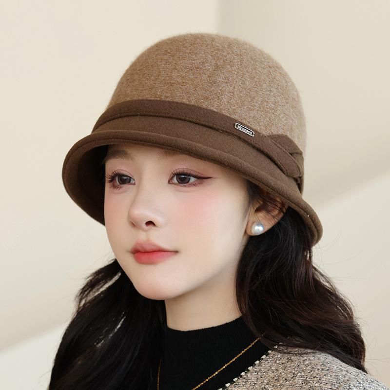 

Осенне-зимняя шерстяная шляпа, женская французская шляпа-ведро, ретро шляпа-цилиндр, теплая шляпа-клош, модный аксессуар, зимняя шляпа для женщин, женские зимние шляпы ONE SIZE