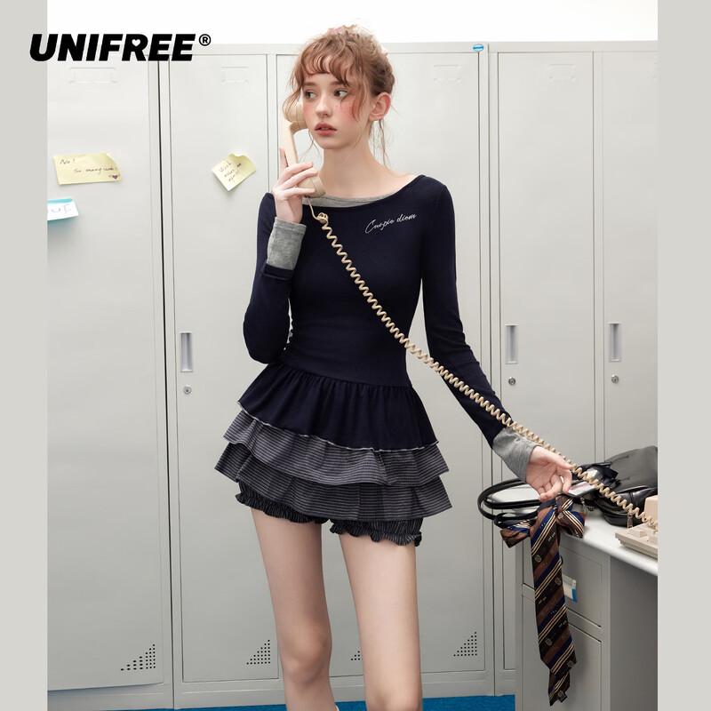 UNIFREE Корейский стиль, футболка с оборками и открытыми плечами One Size