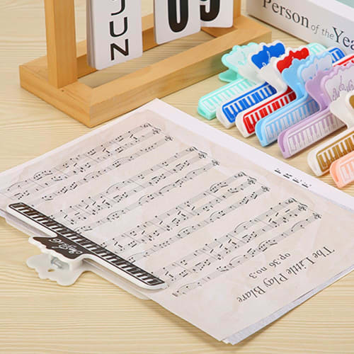 Set of 4 Music Clips, Book Clips, Music Stand, Study Tool, Music Stand Accessories, for Piano, Books, and Keyboards