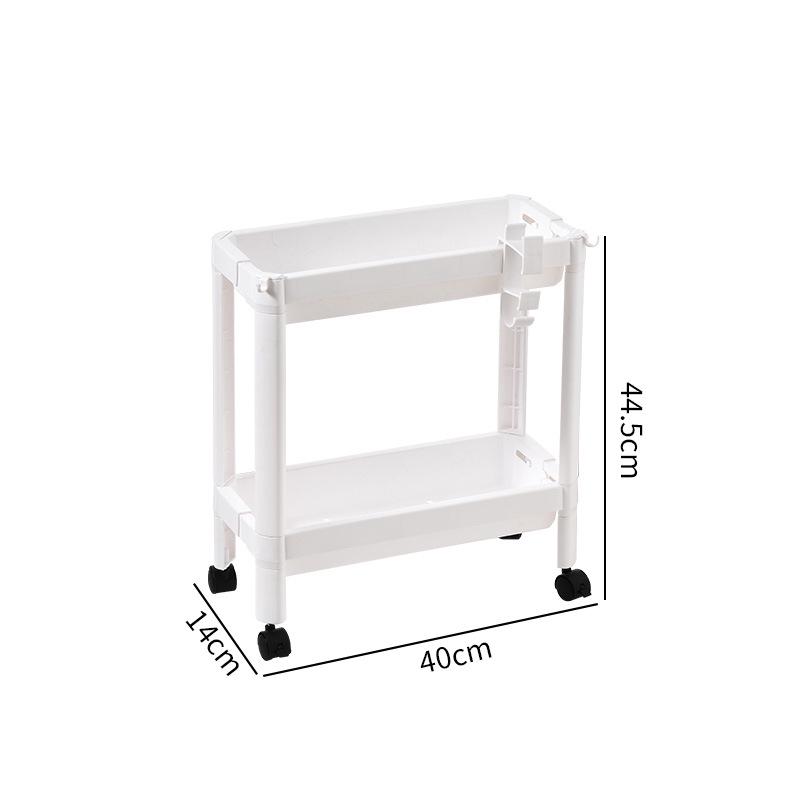 

Gap Telescopic Multi-Layer Storage Rack for Living Room, Bedroom, or Kitchen. White