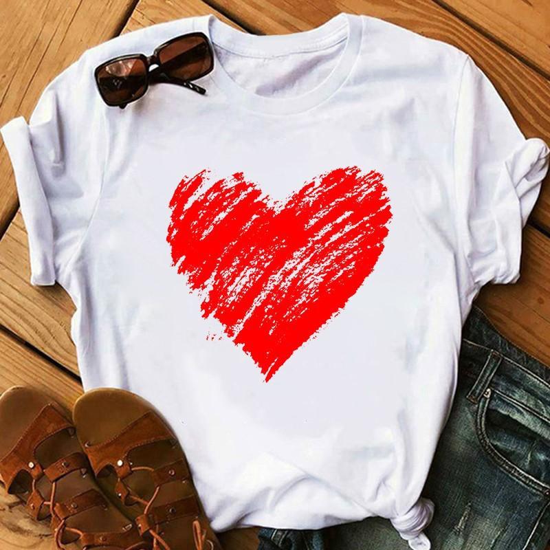 Dámské tričko s potiskem a krátkým rukávem, dámské oblečení