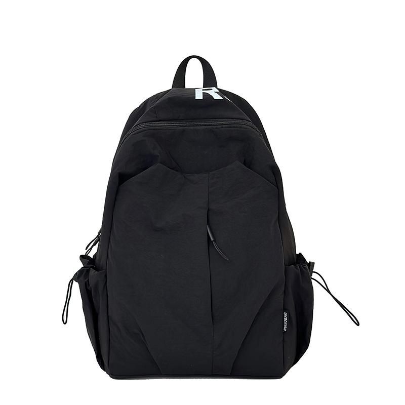 Schoolbag solid color large capacity backpack new fashion simple casual backpack couple outdoor travel lightweight travel backpack