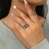 Gothic Punk Spider Insect Animal Rings For Women Men Creative Hip Hop Black Spider Inlaid Crystal Finger Ring Halloween Jewelry