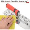 A25F-4 Pcstile Tools Stainless Steel Square Notched Trowel Set Masonry Hand Kit For Wall Floor Tiling Installation