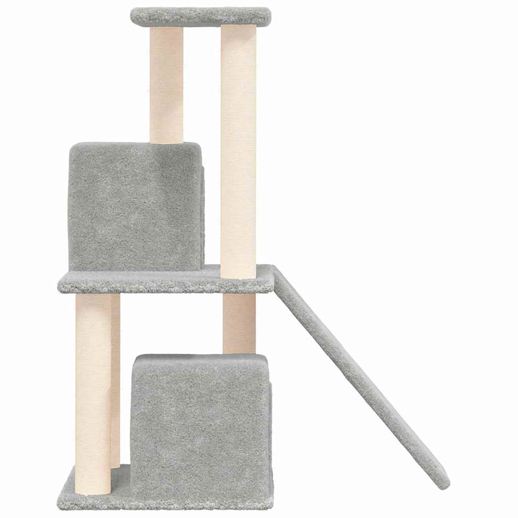 Cat Tree with Sisal Scratching Posts Light Gray 82 Cm