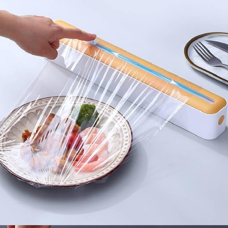 Kitchen Wrap Food Holder Wrap Dispenser Cling Film Dispenser Tin Foil Cutter