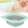 Folding Washbasin Baby Ass Washing Basin Cartoon Face Foot Washbasin for Baby InfantsGreen