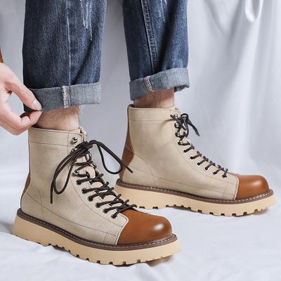 Men Fashion Cow Suede Leather Boots Designer Shoes Party Prom Dress Cowboy Tooling Boot Spring Autumn Platform Ankle Botas