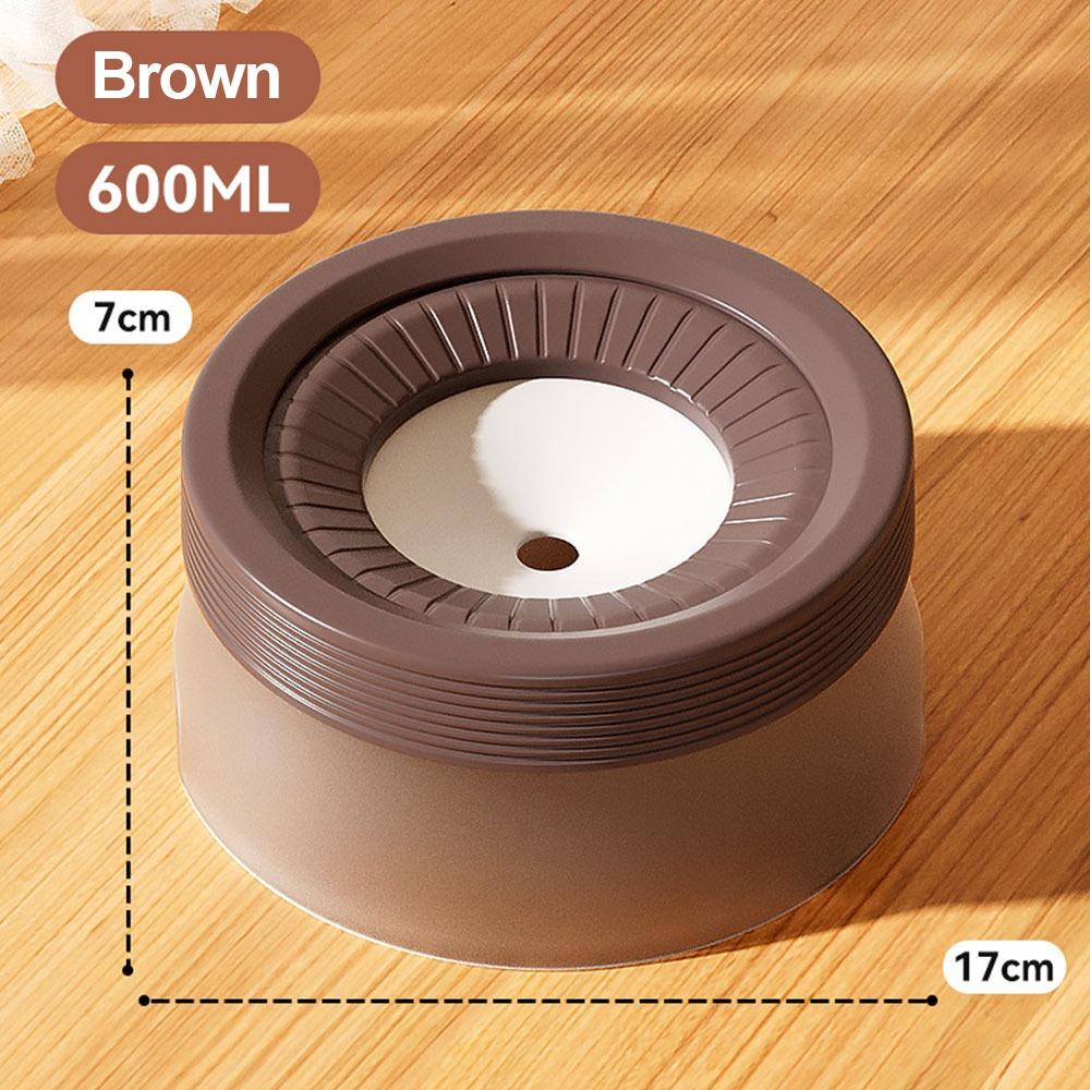 600ML Dog Floating Water Bowl Non-Slip Base Spill Proof Pet Water Dispenser Large Capacity Neck Guard Cat Water Bowl