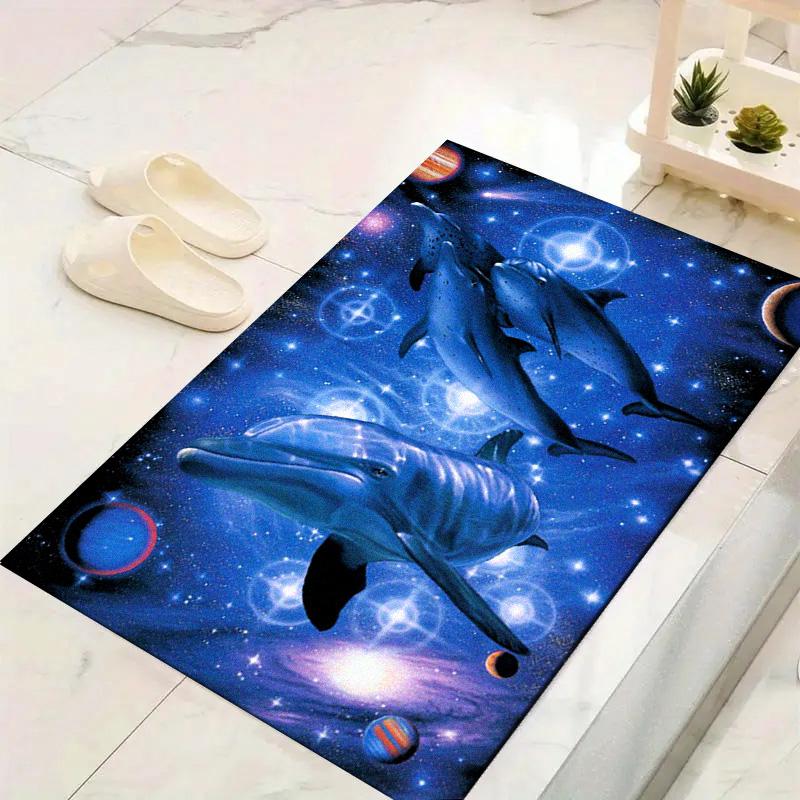Dolphins Carpet Rug for Living Room Bedroom Home Sofa Decoration,Kids Play Non-slip Floor Mat