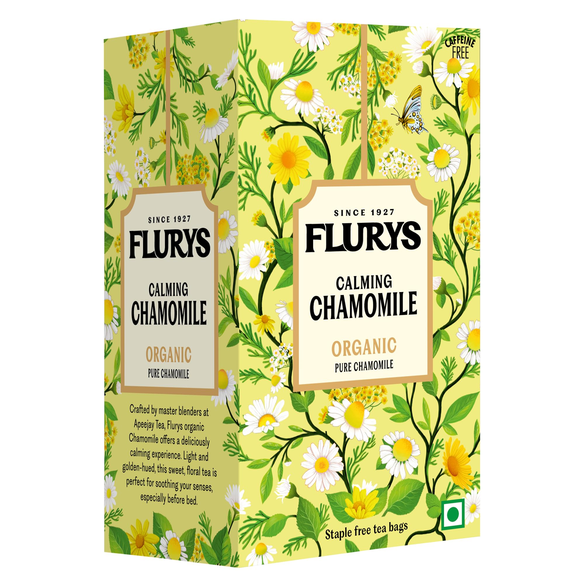 Ty-phoo Flurys Calming Organic Chamomile Caffeine Free 20 Tea Bags, 24 Grams