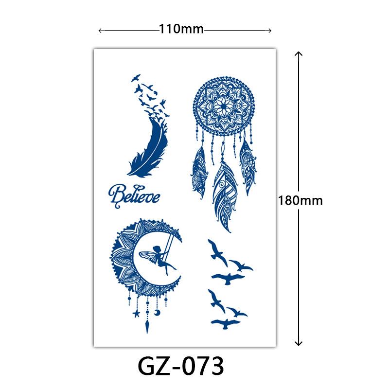 Herbal Juice Tattoo Stickers, Semi-Permanent Tattoo Stickers, Sweatproof, Lasting Tattoo Stickers