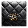 Chanel 23k 19 Hobo Lingge Leather Chain Sewing Leather Tofu Bag Handheld Shoulder Bag Women'S Black