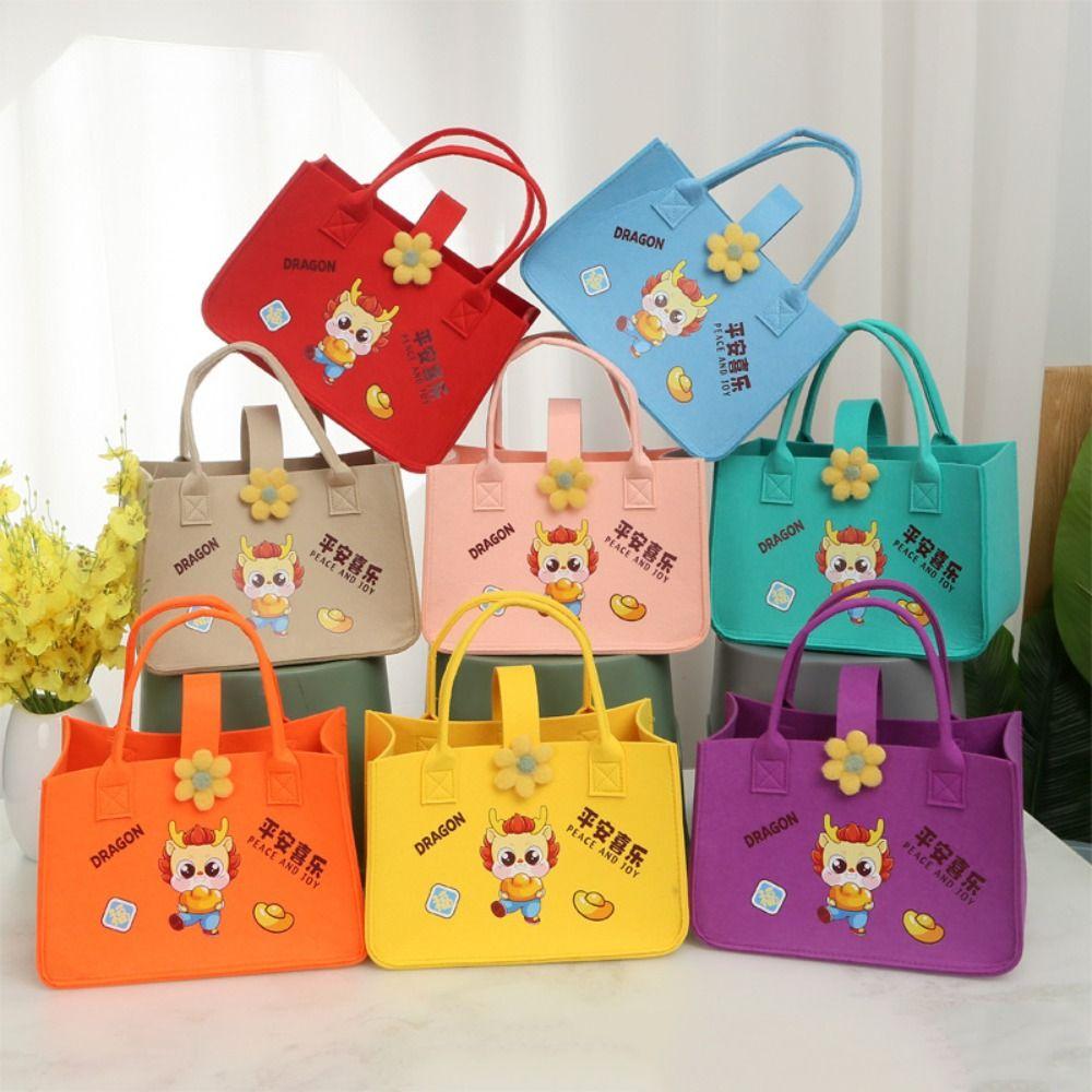 

Dragon Felt Bag Non-woven Gift Box Durable Handbag Children