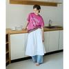 COVERNAT Solid Color Pleated A-Line Casual Long Skirt Women skirts White CO2501SR73WH