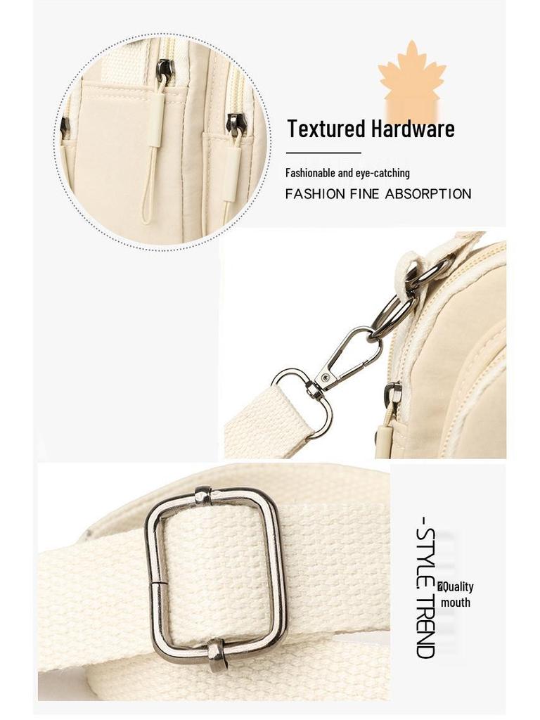 2025 Nylon Multifunctional Shoulder Bag - Solid Color Crossbody Handbag