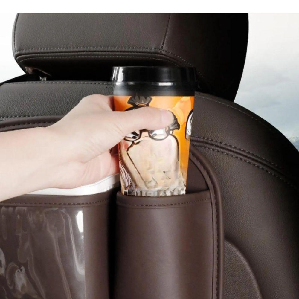 Leather Material Car Back Seat Organizer Car Storage Organizer  Road Trip Essentials