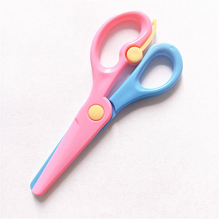 Children's All-Plastic Safety Scissors for Kindergarten Crafting