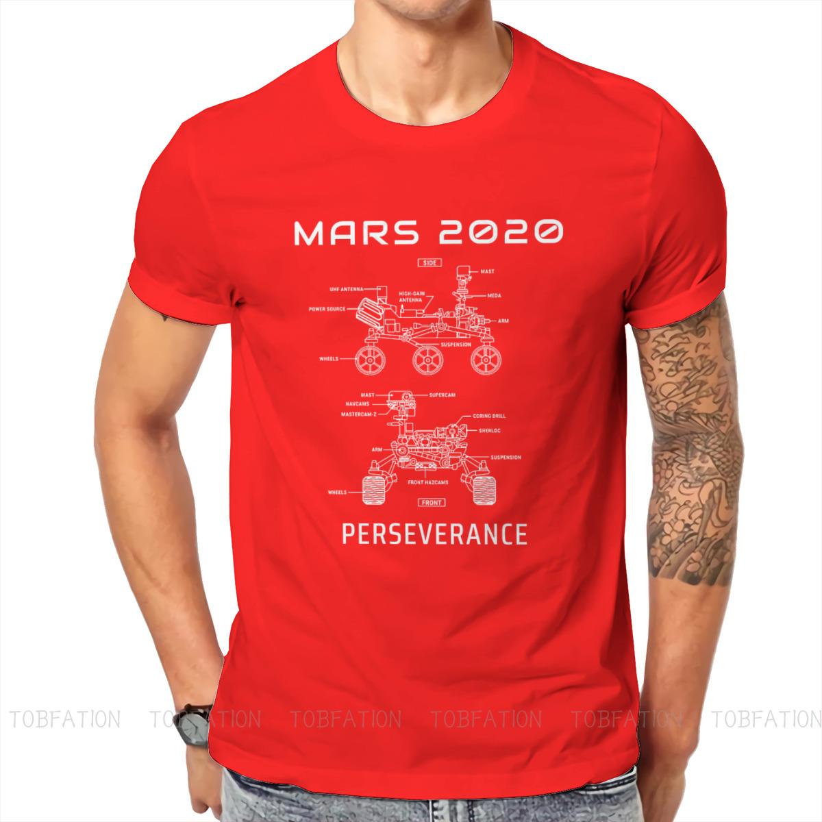 ZX Mars 2020 Space Explorers Perseverance Rover Classic Tshirt New Arrival Graphic Men Vintage Summer Mens Tops Cotton T Shirt S