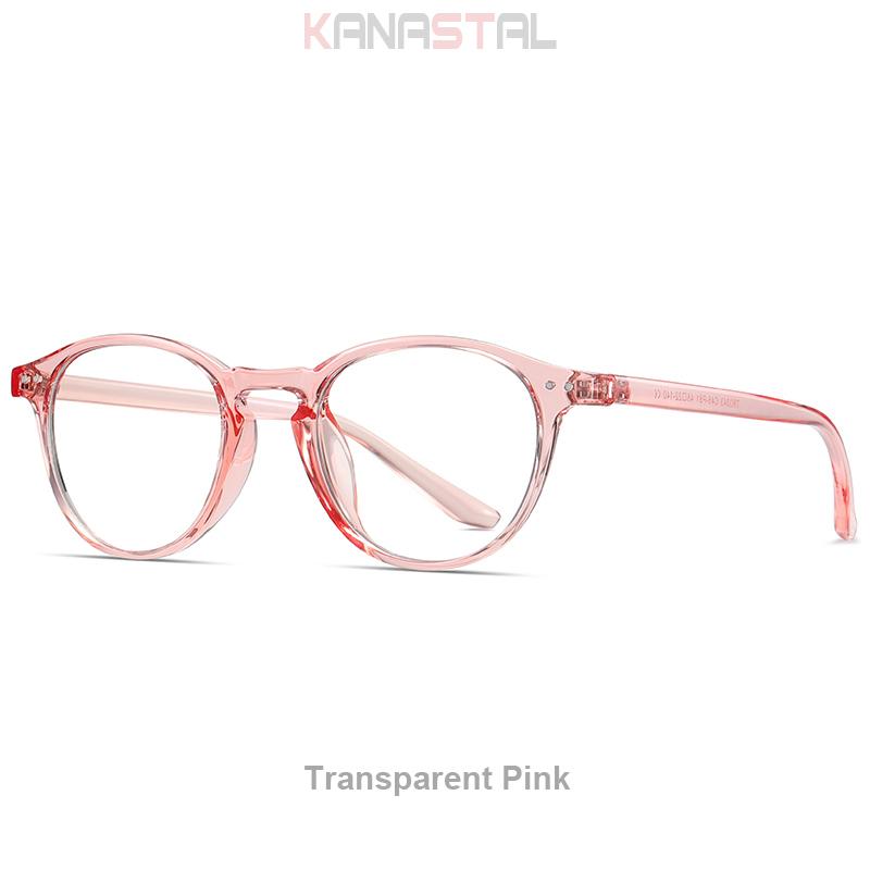 

Women Blue Light Blocking Glasses Men Anti Fatigue Lens Computer TR90 Round Eyeglasses Frame Prescription Reading Myopia Eyewear прозрачный розовый