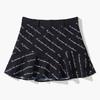 LECOQ GOLF Women'S Seersucker Lettering Print Set-Up Flare Skirt (Gp322Lsk82)