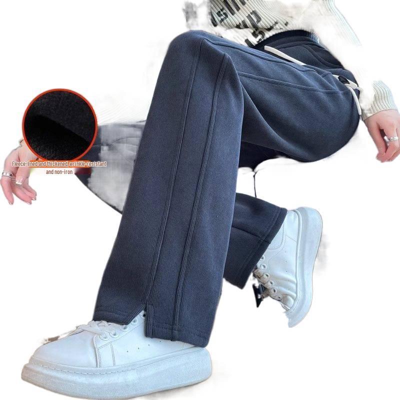 Wide Leg Pants Women Spring Autumn Winter Casual Sweatpants - Fleece and Non-Fleece Options