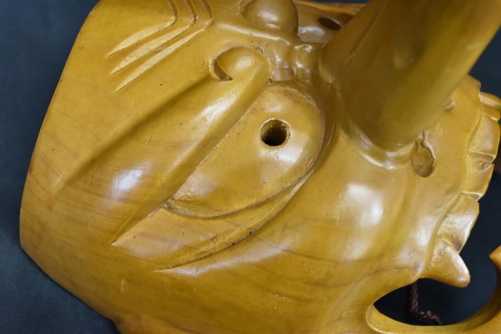 Vintage Traditional Japanese Tengu Mask for Noh / Bicchu Kagura Wall Decor
