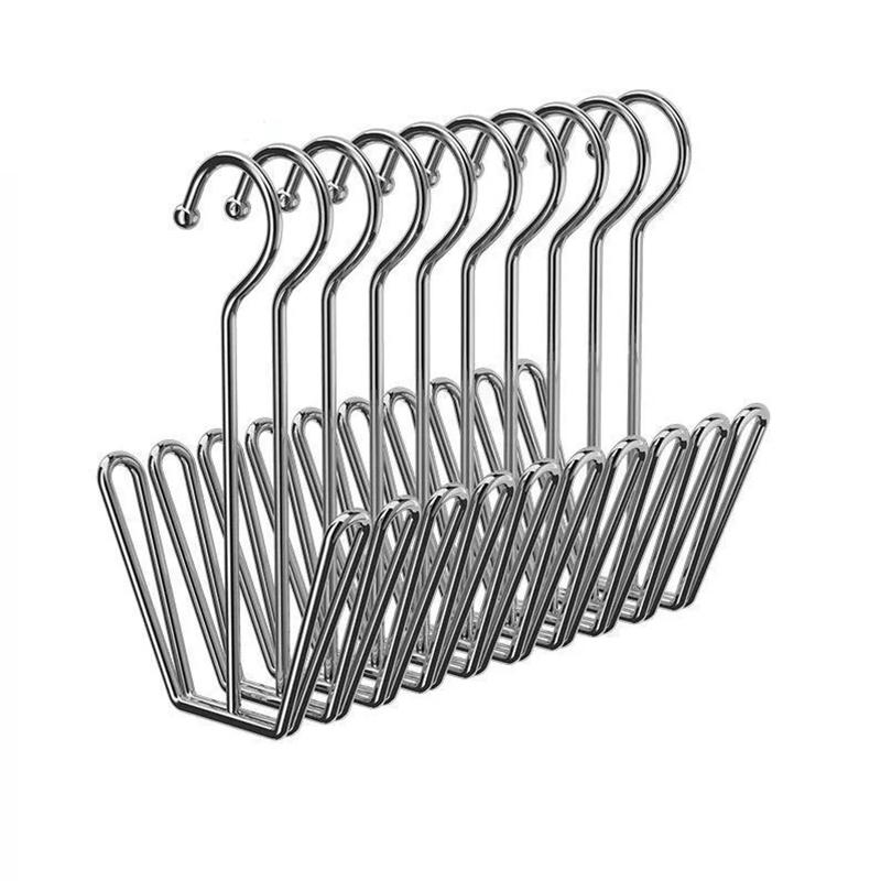 Stainless Steel Shoe Rack, Multi-Functional Shoe Rack with Double Hook Design, Shoe Drying Rack for Dehumidifying Hanging Shoes
