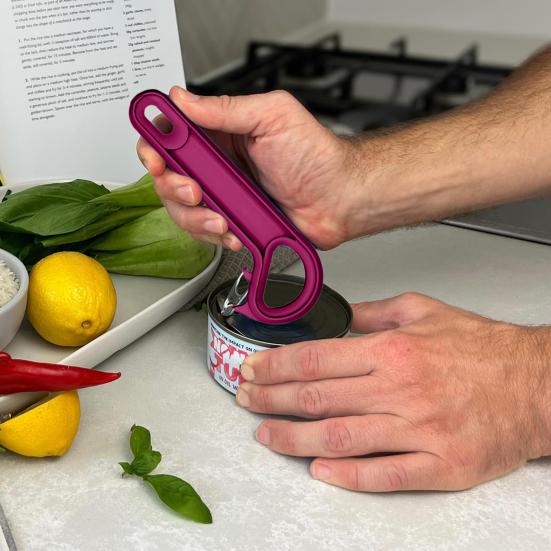 Ring-Pull-Dosenöffner-Werkzeug in J-Form, praktischer Pop-Top-Glasöffner, Hilfe für Senioren und Arthritis, ergonomischer, einfacher Laschenöffner für Soda-Bierdosen