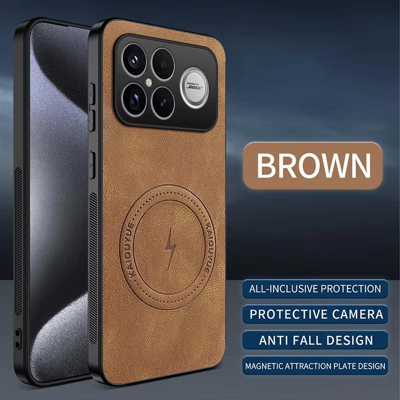 For Xiaomi Mi Poco F8 Ultra Case Luxury Leather Skin Magnetic Magsafe Protective Back Cover For Mi POCO F8 Pro Phone Shell