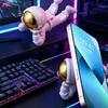 Cartoon Desktop Astronaut Ornaments Desk Organizer Lazy Bracket Creative Astronaut Bracket  Office