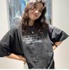 AC1996 Retro Distressed Letter Print Unisex Loose-Fit T-Shirt