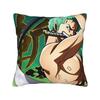 Luffy Anime  Zoro  Square Pillow Case Anime   Cushion Covers Funny Polyester Decorative Throw Pillow Case Cover for Living Room